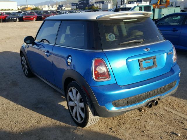 WMWMF7C51ATX44350 - 2010 MINI COOPER S BLUE photo 3