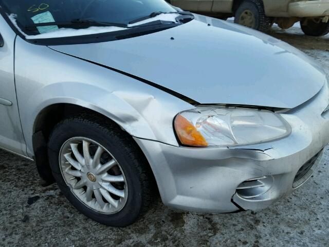 1C3EL46RX2N293037 - 2002 CHRYSLER SEBRING LX GRAY photo 9