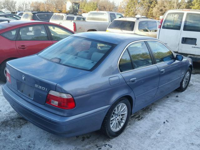 WBADT63482CH96296 - 2002 BMW 530 I AUTO BLUE photo 4