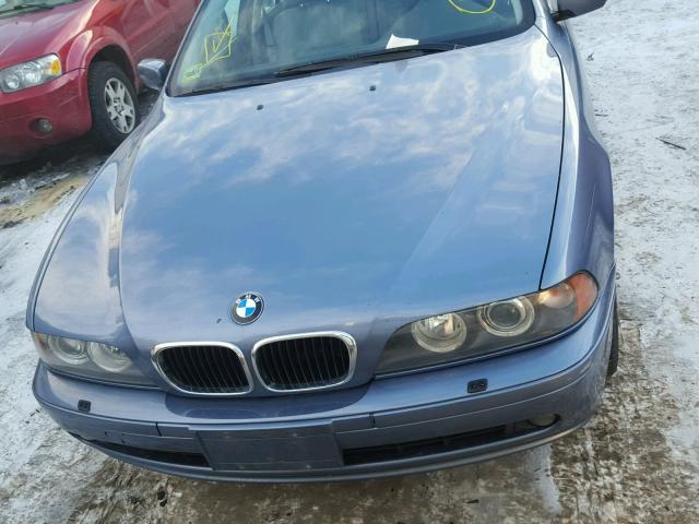 WBADT63482CH96296 - 2002 BMW 530 I AUTO BLUE photo 9