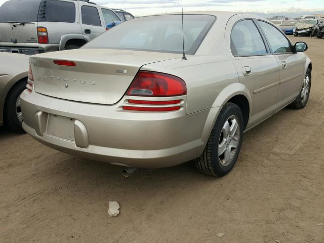 1B3AL46R82N137140 - 2002 DODGE STRATUS SE GOLD photo 4