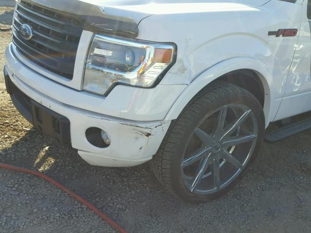 1FTFW1CT9EFA75448 - 2014 FORD F150 SUPER WHITE photo 9