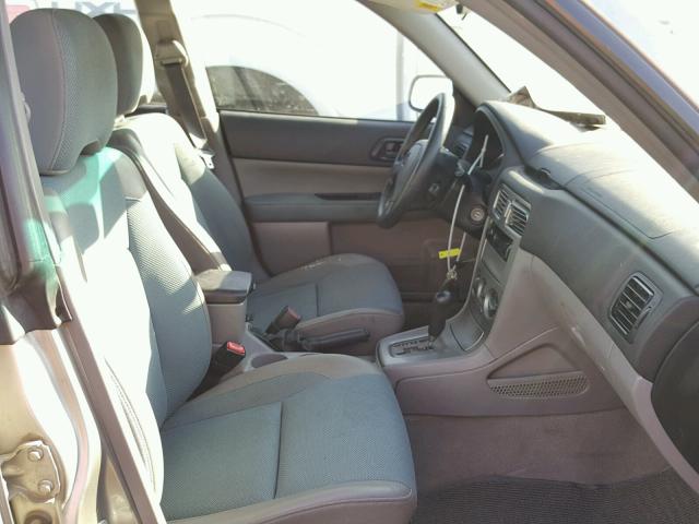 JF1SG63695H752740 - 2005 SUBARU FORESTER 2 SILVER photo 5