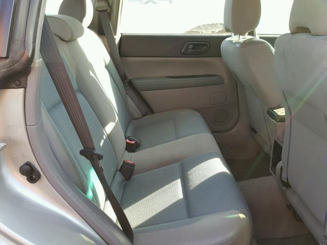 JF1SG63695H752740 - 2005 SUBARU FORESTER 2 SILVER photo 6