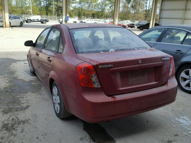 KL5JD56Z76K336162 - 2006 SUZUKI FORENZA BURGUNDY photo 3