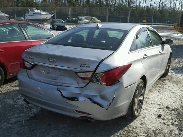 5NPEC4AC9BH182350 - 2011 HYUNDAI SONATA SE SILVER photo 4