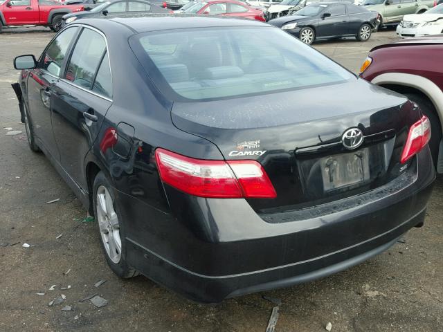 4T1BE46K68U258386 - 2008 TOYOTA CAMRY CE BLACK photo 3