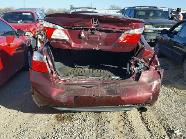 1HGCR2F73EA001584 - 2014 HONDA ACCORD EX MAROON photo 9