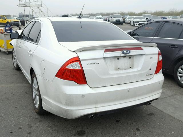 3FAHP0JG5BR222018 - 2011 FORD FUSION SEL WHITE photo 3