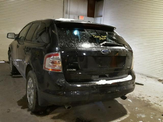 2FMDK3JC2ABA56992 - 2010 FORD EDGE SEL BLACK photo 3