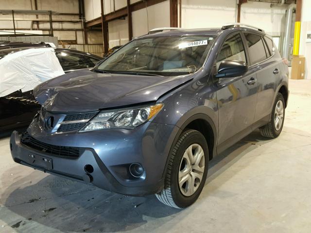 JTMBFREV8DD044665 - 2013 TOYOTA RAV4 LE BLUE photo 2