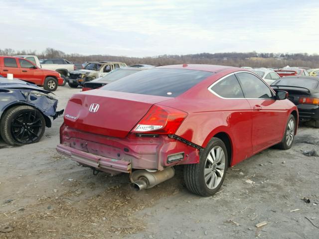 1HGCS1B8XBA004913 - 2011 HONDA ACCORD EXL RED photo 4