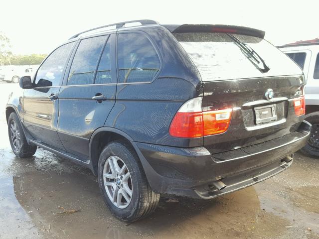 5UXFA13565LY13500 - 2005 BMW X5 3.0I BLACK photo 3