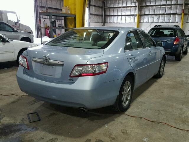 4T1BB3EK7BU135322 - 2011 TOYOTA CAMRY HYBR BLUE photo 4