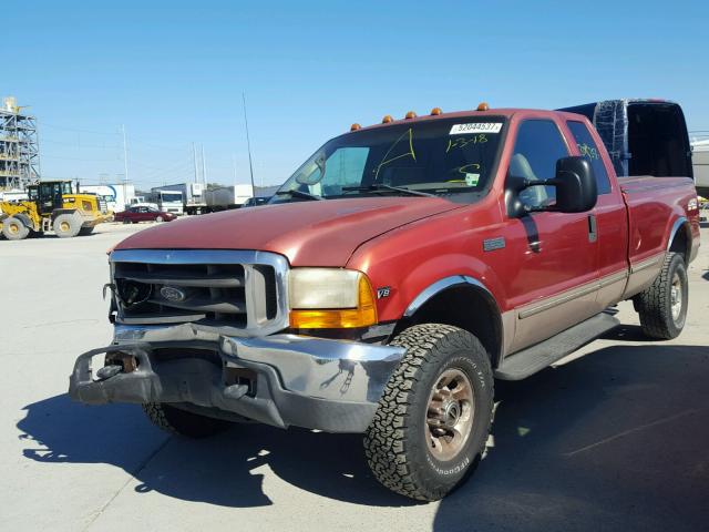 1FTNX21F0XEA60468 - 1999 FORD F250 SUPER ORANGE photo 2