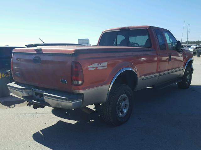 1FTNX21F0XEA60468 - 1999 FORD F250 SUPER ORANGE photo 4