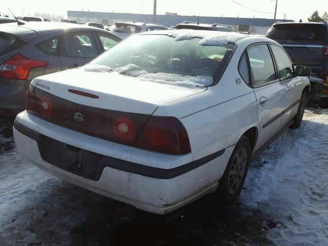 2G1WF55E729154300 - 2002 CHEVROLET IMPALA WHITE photo 4