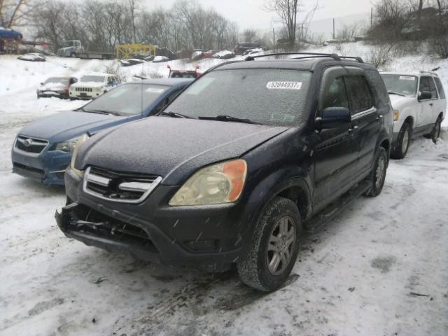 SHSRD78894U243594 - 2004 HONDA CR-V EX BLUE photo 2