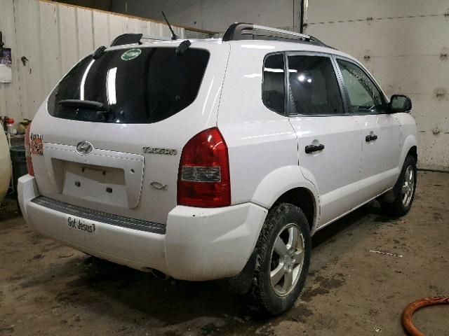 KM8JM12B17U535530 - 2007 HYUNDAI TUCSON GLS WHITE photo 4