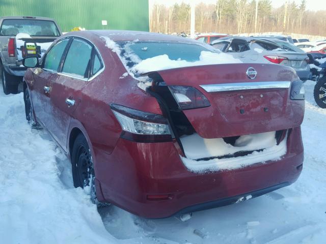 3N1AB7AP1EY246879 - 2014 NISSAN SENTRA S RED photo 3