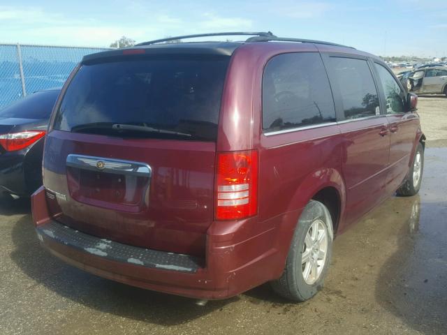 2A8HR54P48R682940 - 2008 CHRYSLER TOWN & COU BURGUNDY photo 4