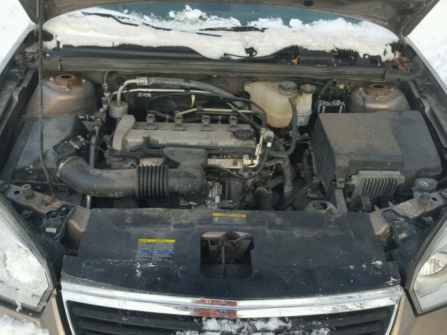 1G1ZS58F27F228122 - 2007 CHEVROLET MALIBU LS BROWN photo 7