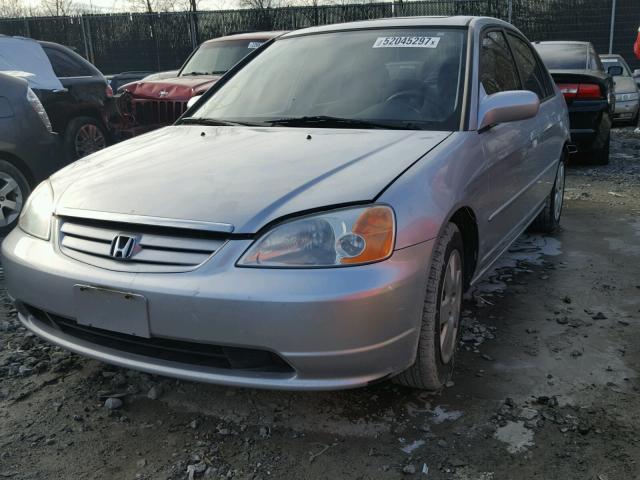 2HGES26832H548339 - 2002 HONDA CIVIC EX ვერცხლისფერი ფოტო 2