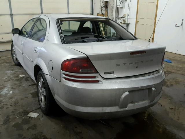 1B3AJ56U11N521923 - 2001 DODGE STRATUS ES SILVER photo 3