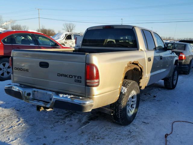 1D7HG48N43S223811 - 2003 DODGE DAKOTA QUA TAN photo 4