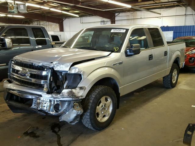 1FTFW1EF0DFC66519 - 2013 FORD F150 SUPER SILVER photo 2