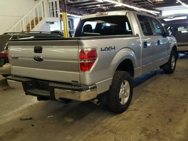 1FTFW1EF0DFC66519 - 2013 FORD F150 SUPER SILVER photo 4