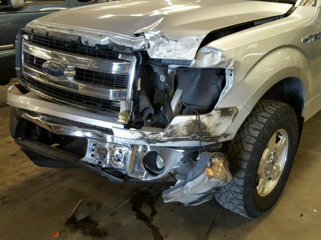 1FTFW1EF0DFC66519 - 2013 FORD F150 SUPER SILVER photo 9