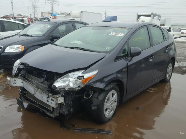 JTDKN3DU7B5359375 - 2011 TOYOTA PRIUS CHARCOAL photo 2