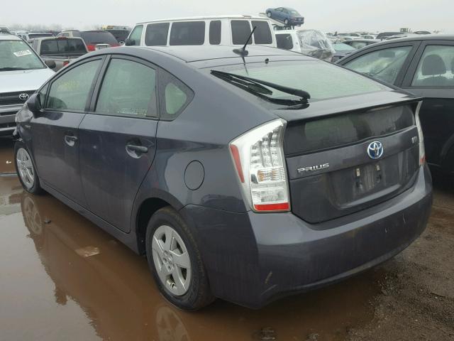 JTDKN3DU7B5359375 - 2011 TOYOTA PRIUS CHARCOAL photo 3