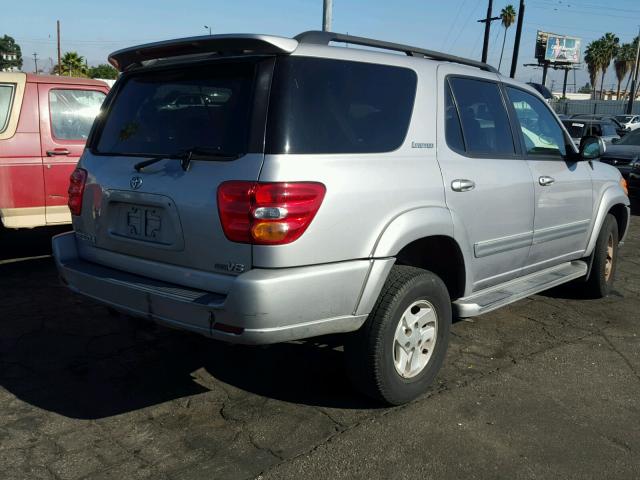 5TDZT38AX2S086494 - 2002 TOYOTA SEQUOIA LI SILVER photo 4