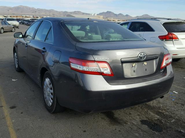 4T4BF3EKXBR119660 - 2011 TOYOTA CAMRY BASE CHARCOAL photo 3