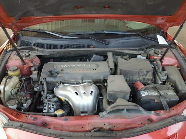 4T1BE46KX9U398250 - 2009 TOYOTA CAMRY BASE RED photo 7