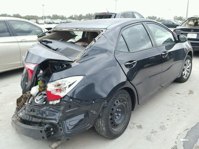 5YFBURHEXEP112576 - 2014 TOYOTA COROLLA L BLACK photo 4