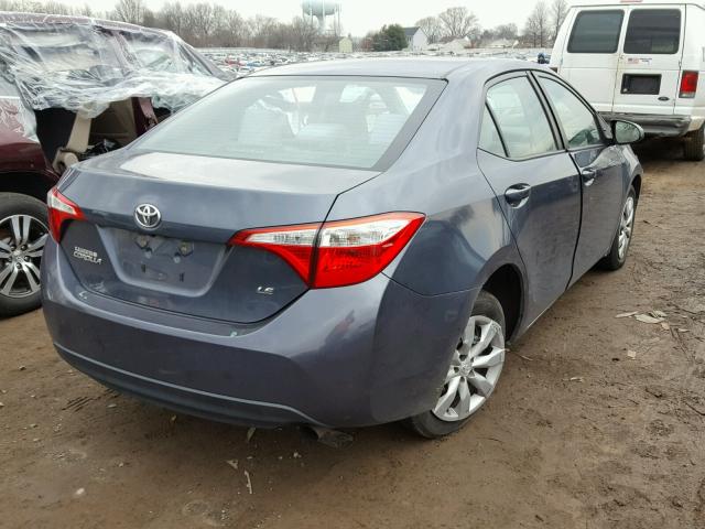 2T1BURHE4EC057641 - 2014 TOYOTA COROLLA L GRAY photo 4