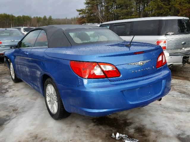 1C3LC45KX8N175235 - 2008 CHRYSLER SEBRING BLUE photo 3