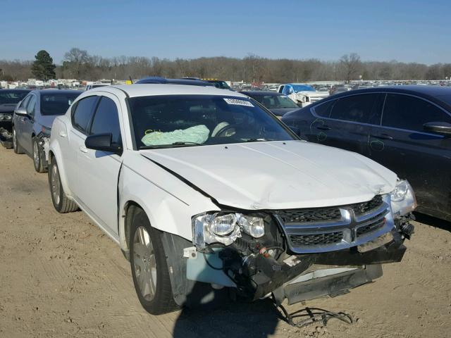 1C3CDZAB8EN133819 - 2014 DODGE AVENGER SE WHITE photo 1