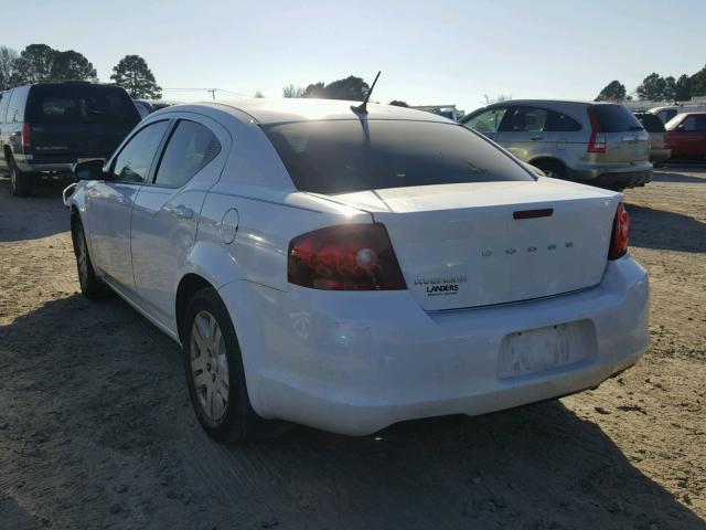 1C3CDZAB8EN133819 - 2014 DODGE AVENGER SE WHITE photo 3