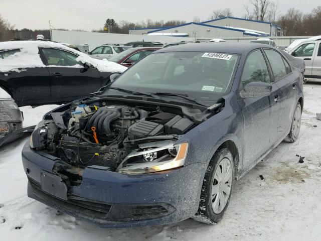 3VW1K7AJ1BM325316 - 2011 VOLKSWAGEN JETTA BASE BLUE photo 2