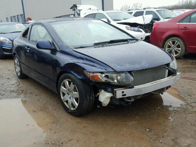 2HGFG12648H570802 - 2008 HONDA CIVIC LX BLUE photo 1