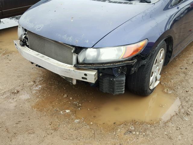 2HGFG12648H570802 - 2008 HONDA CIVIC LX BLUE photo 9