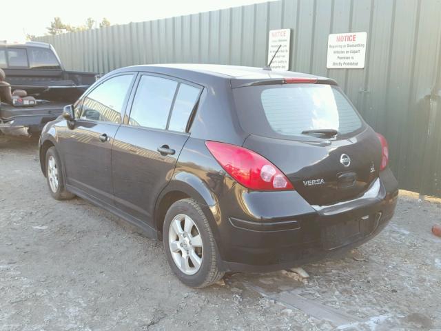 3N1BC13E38L388601 - 2008 NISSAN VERSA S BLACK photo 3