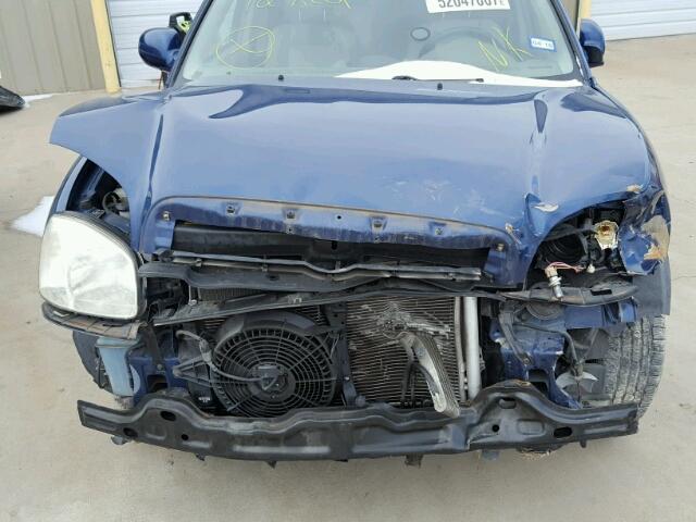 KM8SC13E26U090438 - 2006 HYUNDAI SANTA FE G BLUE photo 7