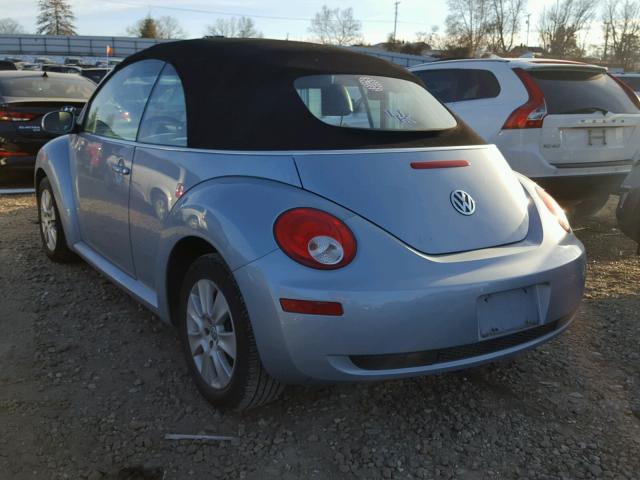 3VWRF31Y59M401952 - 2009 VOLKSWAGEN NEW BEETLE 蓝色 照片 3