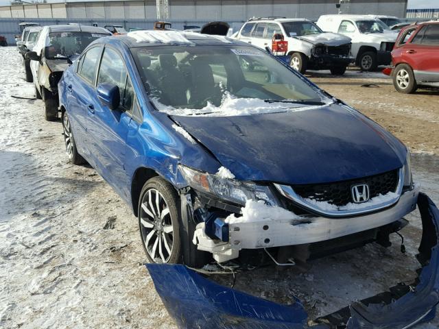 2HGFB2F97EH544392 - 2014 HONDA CIVIC EXL 蓝色 照片 1