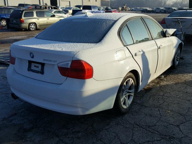 WBAVC93548K041785 - 2008 BMW 328 XI WHITE photo 4